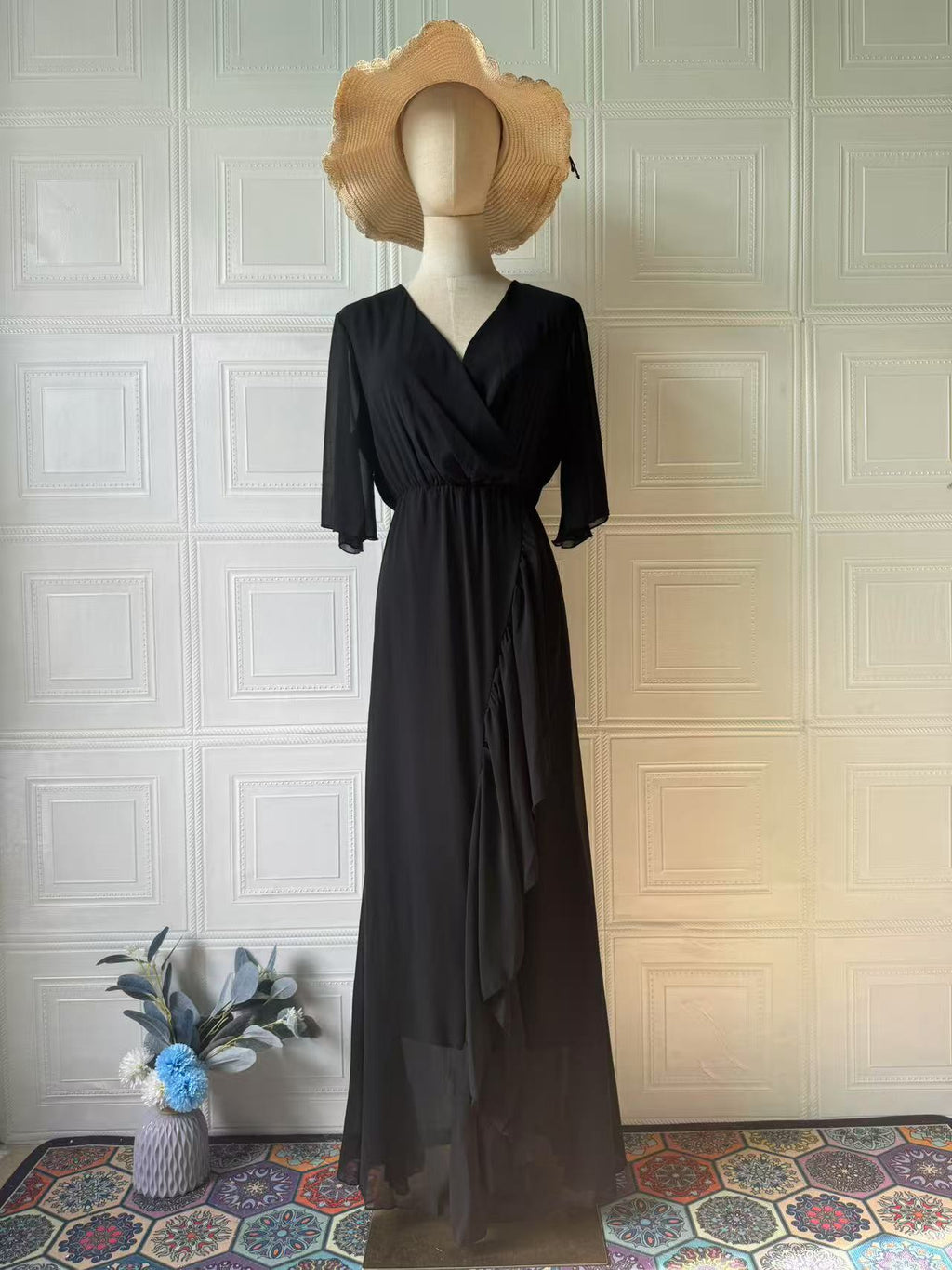 Elegant Sexy Temperament Short Sleeve Waist-controlled Comfortable Dress - PULSE MART