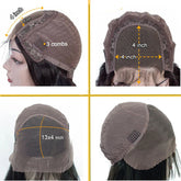 Chocolate Brown 4x4 Lace Closure Wig Human Hair Color Body Wave Density - PULSE MART