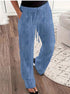 Casual Jeans Like Side Lace Trousers - PULSE MART
