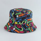 Printed Fisherman Hat Double-sided Can Wear Colorful Triangle Basin Hat - PULSE MART
