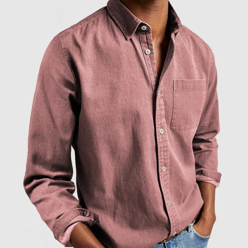 Men's Shirt New Long Sleeve Lapel - PULSE MART