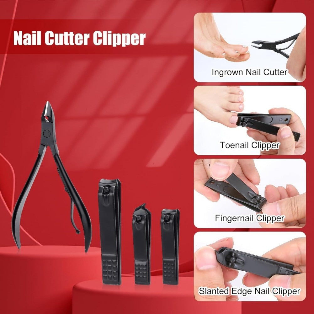 18-Piece Professional Manicure &amp; Pedicure Set – Nail Clippers Trimming Tool Kit