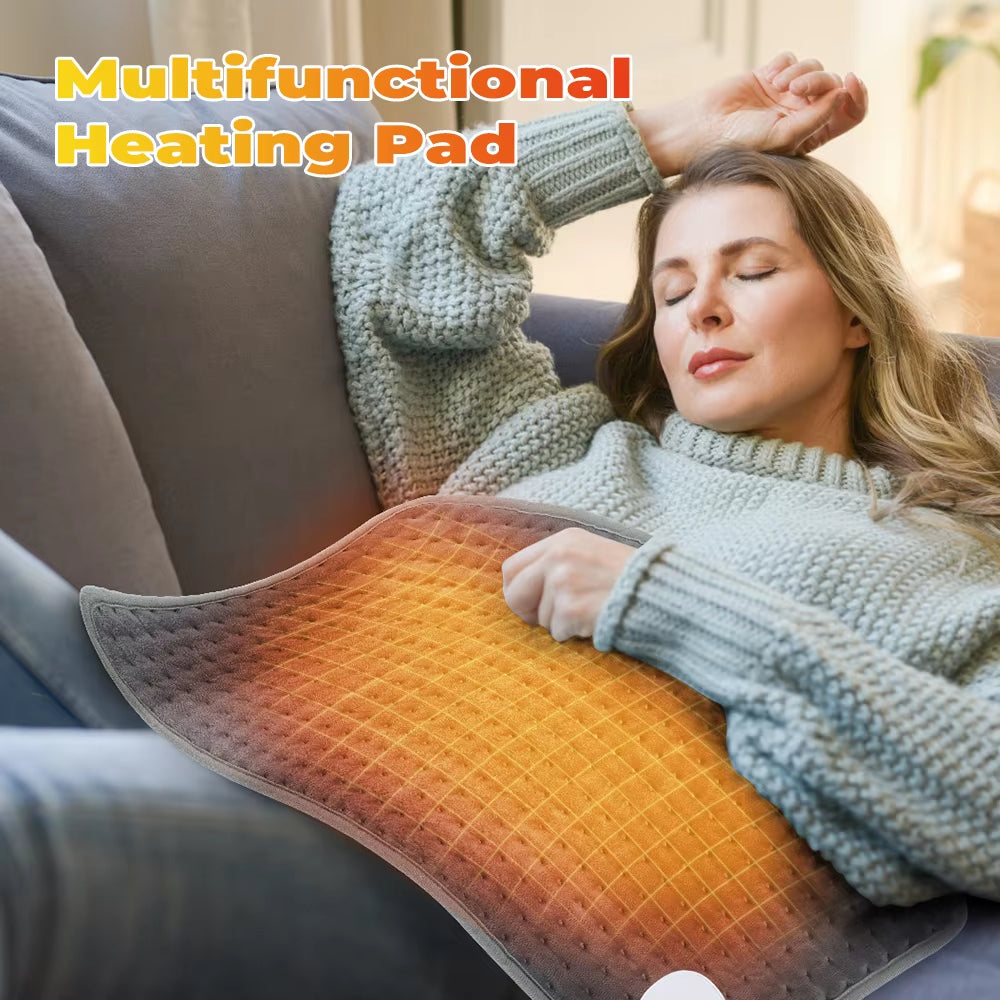 Electric Heating Pad Blanket Timer Heating Pad For Shoulder Neck Back Spine Leg Winter Warm - PULSE MART