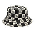 Letter Plaid Bucket Hat Women&