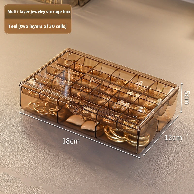 Ornament Dustproof Storage Box Anti-oxidation Ear Stud Necklace Jewelry Box - PULSE MART