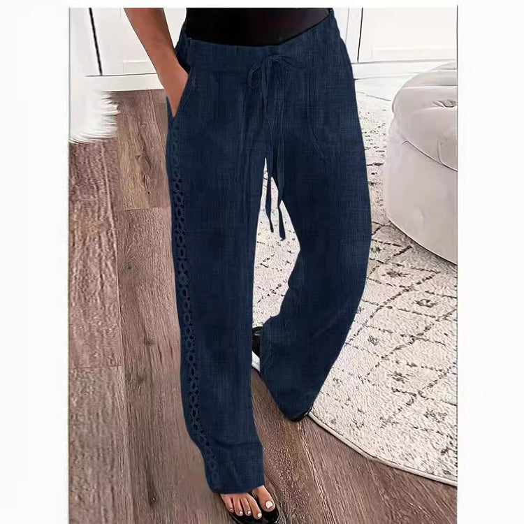 Casual Jeans Like Side Lace Trousers - PULSE MART