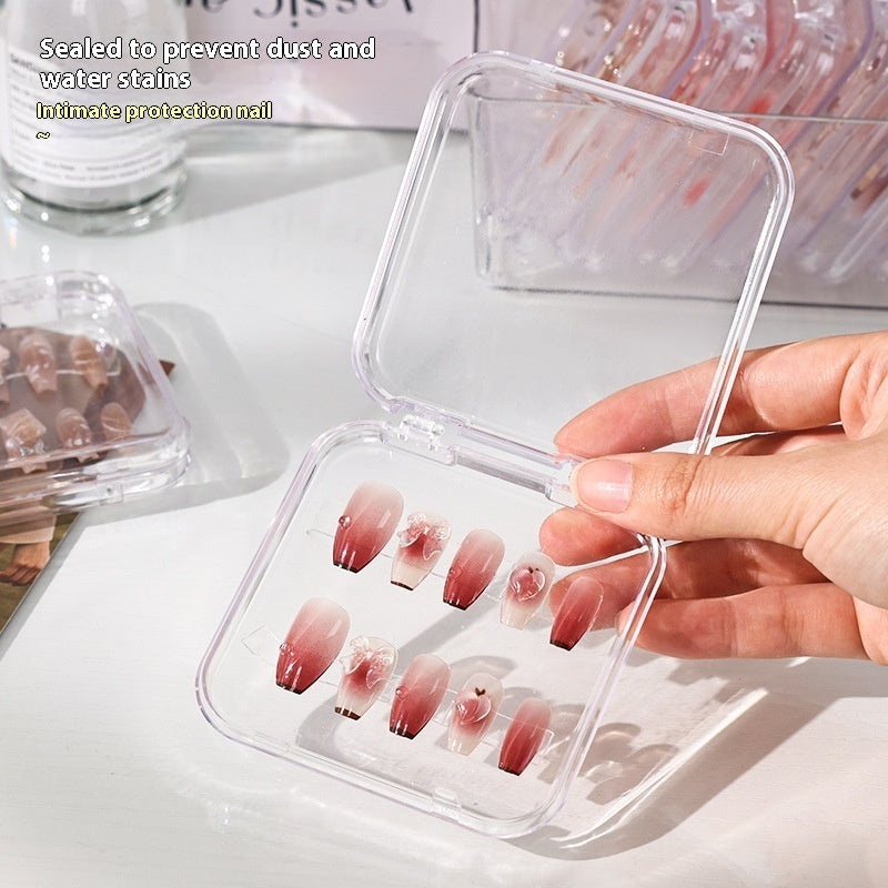 Transparent Manicure Small Wear Nail Box Handmade Nail Storage Box - PULSE MART