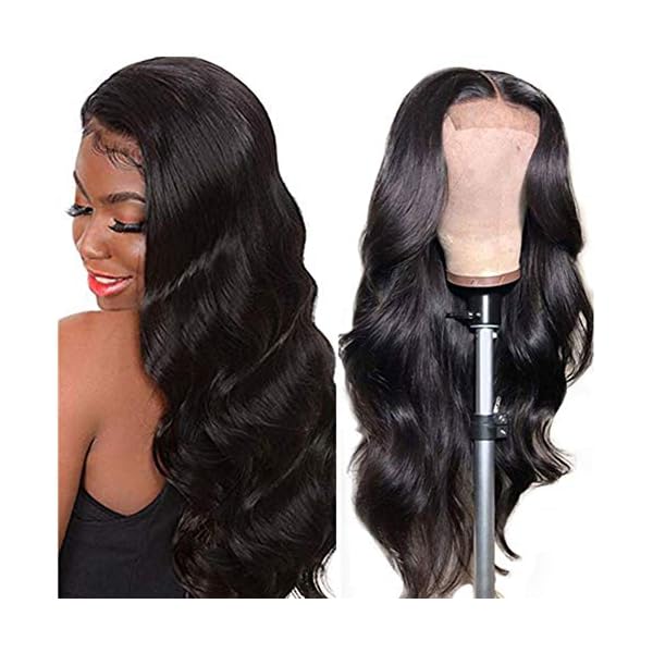 4x4 Lace Closure Wig Human Hair Natural Color Body Wave Density - PULSE MART
