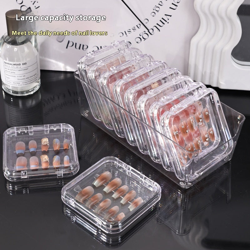 Transparent Manicure Small Wear Nail Box Handmade Nail Storage Box - PULSE MART