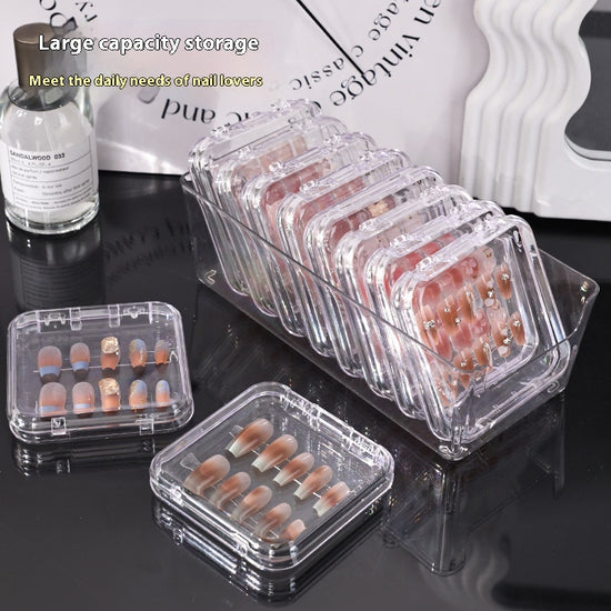 Transparent Manicure Small Wear Nail Box Handmade Nail Storage Box - PULSE MART
