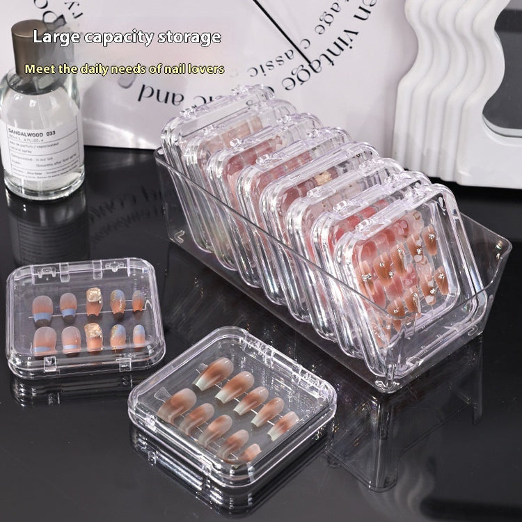 Transparent Manicure Small Wear Nail Box Handmade Nail Storage Box - PULSE MART