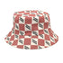 Letter Plaid Bucket Hat Women&