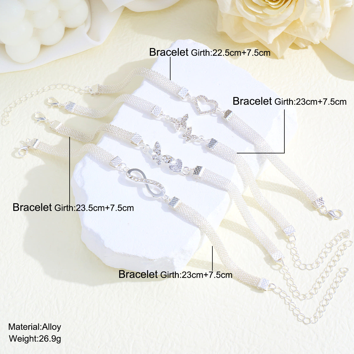 Infinite Diamond 8-word Anklet Creative Retro Alloy Anklet - PULSE MART