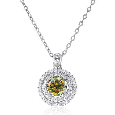 Golden Yellow Necklace Women's Sterling Silver - PULSE MART