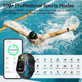 AMOLED Unisex Fitness Tracking Smartwatch With Heart Rate, Blood Oxygen And Sleep Monitoring, Waterproof Function, Pedometer, Swimming Health Activity Tracking - PULSE MART