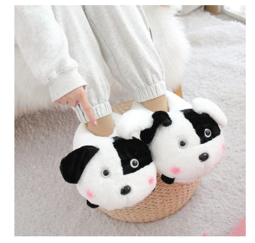 Winter Warm Student Dormitory Plush Cotton Slippers