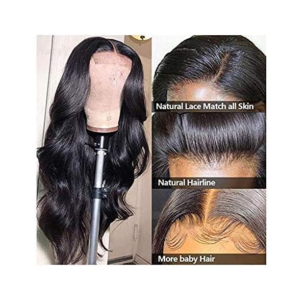 4x4 Lace Closure Wig Human Hair Natural Color Body Wave Density - PULSE MART