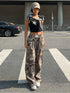Slimming Casual Pants Hip Hop Retro Street Multi-pocket Camouflage Cargo Pants For Women Y2k Hip-hop Cargo Grunge Baggy Trousers - PULSE MART
