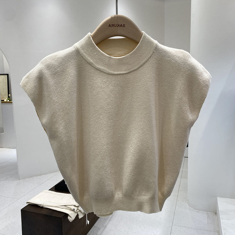 Sleeveless Loose Short Waist Bandage Dress Outer Wear Vest - PULSE MART