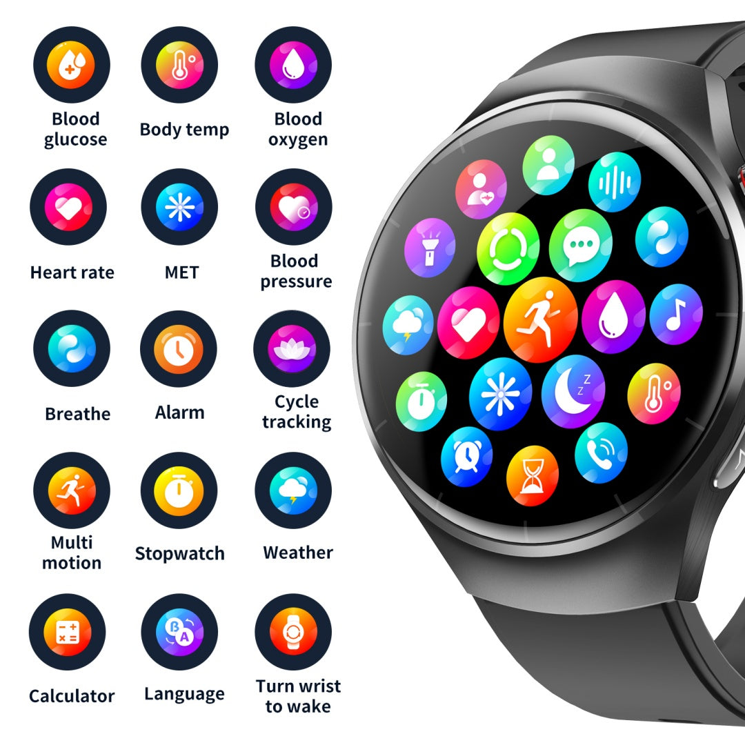 New 1.55-inch Disc Smart Watch Health Tracker Health Manager - PULSE MART