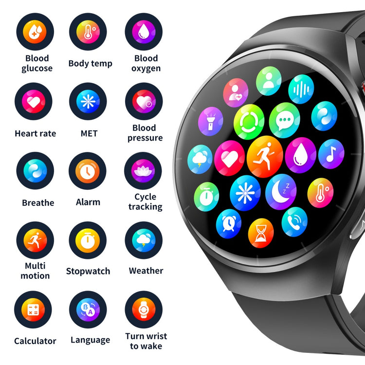 New 1.55-inch Disc Smart Watch Health Tracker Health Manager - PULSE MART