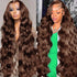 Chocolate Brown 13x4 Lace Front Wig Human Hair Color 4 Body Wave Density - PULSE MART