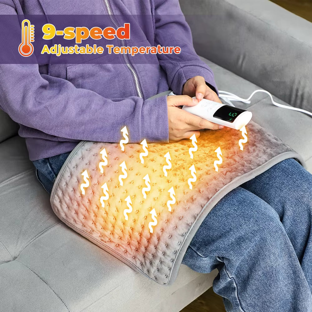 Electric Heating Pad Blanket Timer Heating Pad For Shoulder Neck Back Spine Leg Winter Warm - PULSE MART
