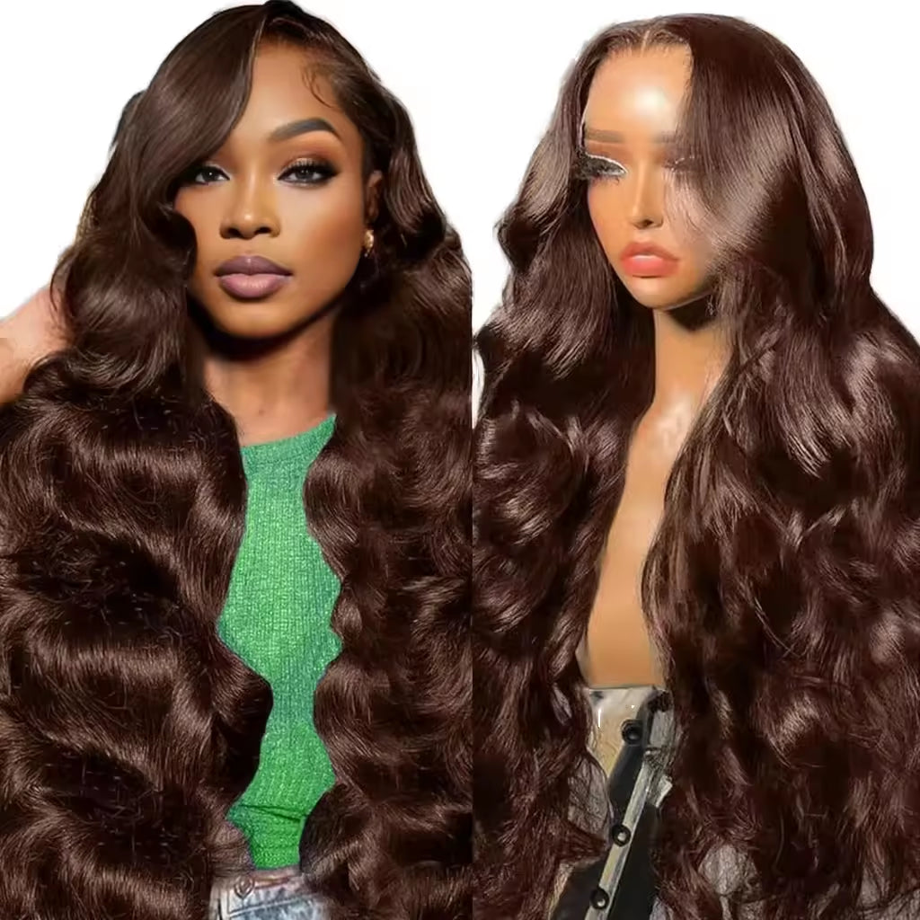 Wig Human Hair Lace Front Wig 13x4 High-Definition Brown Lace Front Wig Human Hair With Aligned Cuticles Vietnam Wig - PULSE MART