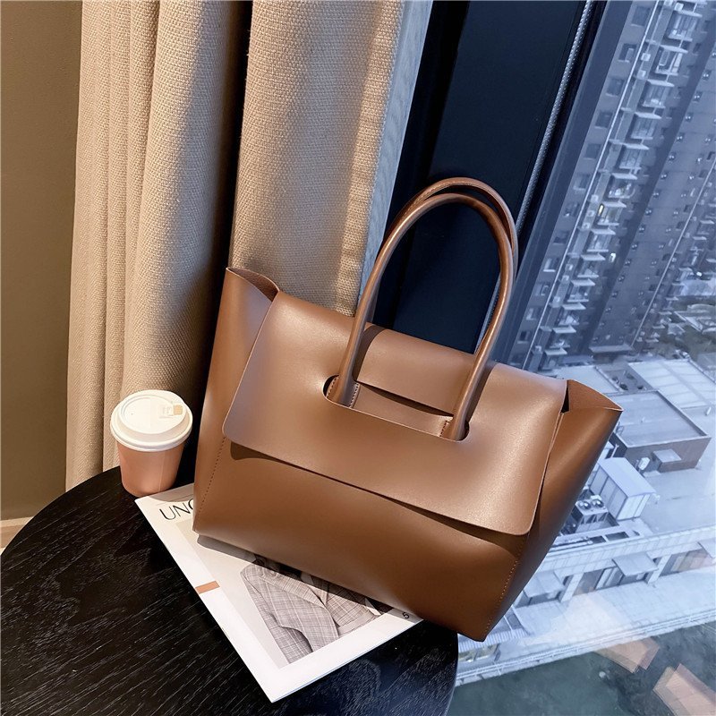 Fashion Women Shoulder Bags Large Capacity Handbags Simple Retro Tote Bags Solid Color Famous Brand High Quality Bags - PULSE MART