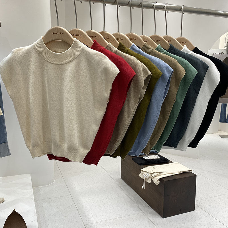 Sleeveless Loose Short Waist Bandage Dress Outer Wear Vest - PULSE MART