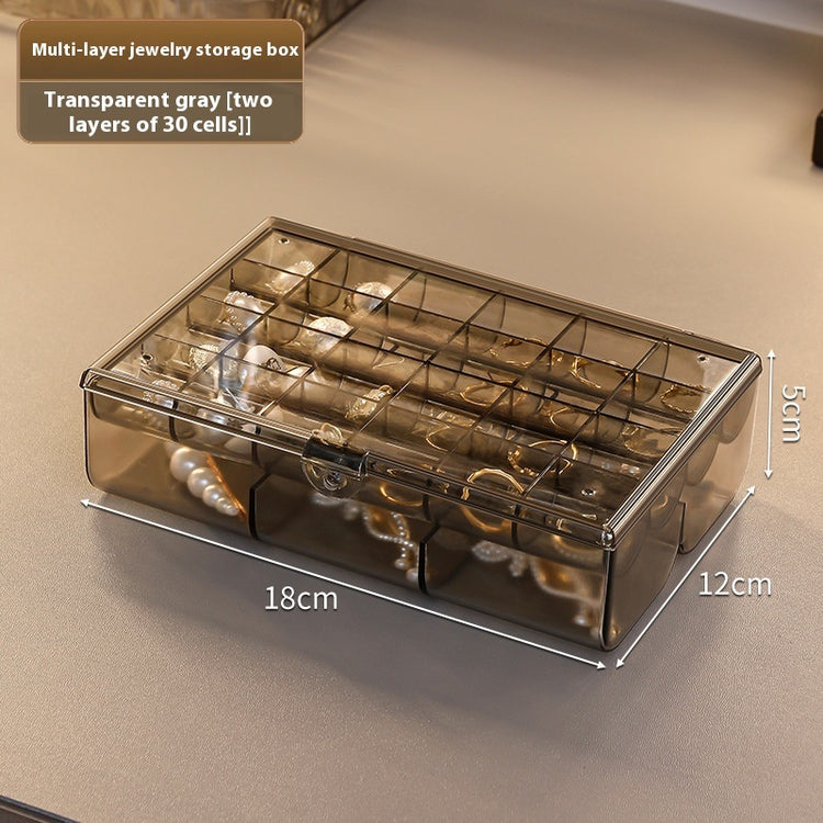 Ornament Dustproof Storage Box Anti-oxidation Ear Stud Necklace Jewelry Box - PULSE MART