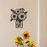Vintage Sunflower Metal Wall Art - Handcrafted Iron Wall Sculpture - PULSE MART