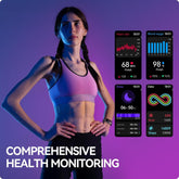 AMOLED Unisex Fitness Tracking Smartwatch With Heart Rate, Blood Oxygen And Sleep Monitoring, Waterproof Function, Pedometer, Swimming Health Activity Tracking - PULSE MART